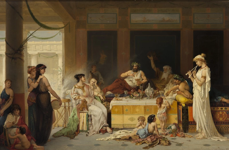 Pierre Olivier Joseph Coomans - Banchetto romano